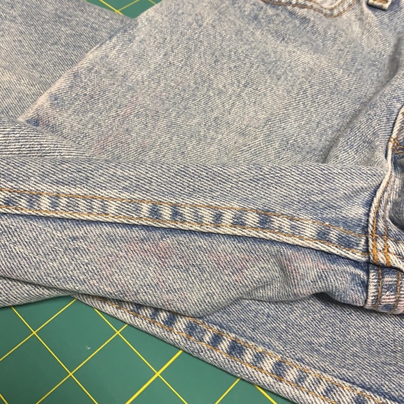 Vintage Levi’s 555 Slim Straight 80’s Mom Jeans Light Wash High Rise 25 - Picture 7 of 15